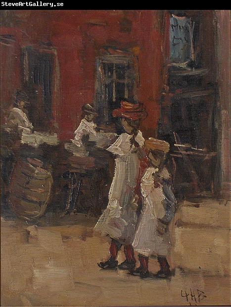 Georges Lemmen Girls strolling on the street